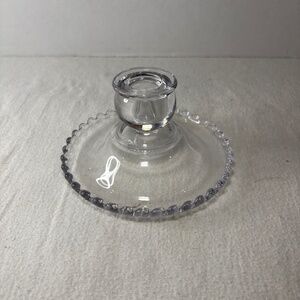 Vintage Imperial Glass Clear Candlewick Rolled Edge Candle Holder 400/79R